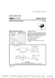 MBRS130TR datasheet pdf International Rectifier