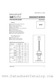 SD203N16S15PV datasheet pdf International Rectifier
