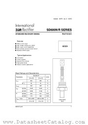 SD600N16PC datasheet pdf International Rectifier