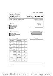 ST1900C45R0 datasheet pdf International Rectifier