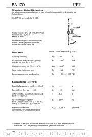 BA170 datasheet pdf ITT Industries