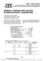 2N2217 datasheet pdf ITT Semiconductors