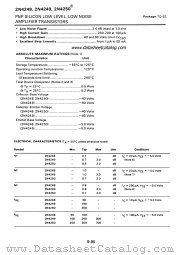 2N4250 datasheet pdf ITT Semiconductors
