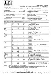 2N5372 datasheet pdf ITT Semiconductors