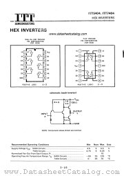 ITT5404 datasheet pdf ITT Semiconductors