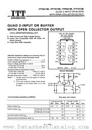 ITT74139 datasheet pdf ITT Semiconductors