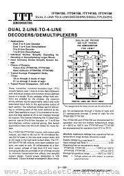 ITT54156 datasheet pdf ITT Semiconductors