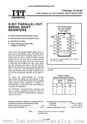 ITT74164 datasheet pdf ITT Semiconductors