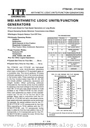 ITT54181 datasheet pdf ITT Semiconductors