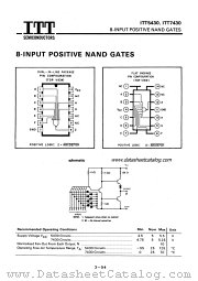 ITT7430 datasheet pdf ITT Semiconductors
