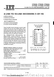 ITT5442 datasheet pdf ITT Semiconductors