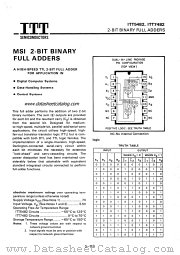 ITT7482 datasheet pdf ITT Semiconductors