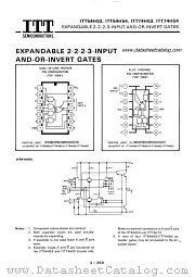 ITT74H54 datasheet pdf ITT Semiconductors