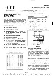 ITT9301 datasheet pdf ITT Semiconductors