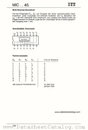 MIC7445N datasheet pdf ITT Semiconductors