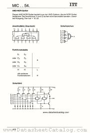 MIC7454 datasheet pdf ITT Semiconductors