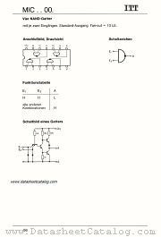 MIC5400 datasheet pdf ITT Semiconductors