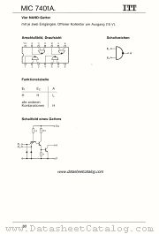 MIC7401A datasheet pdf ITT Semiconductors