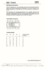 MIC7441A datasheet pdf ITT Semiconductors