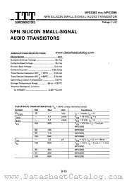 MPS3393 datasheet pdf ITT Semiconductors
