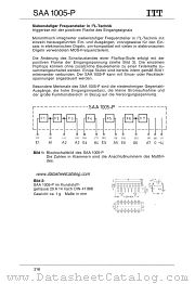 SAA1005-P datasheet pdf ITT Semiconductors