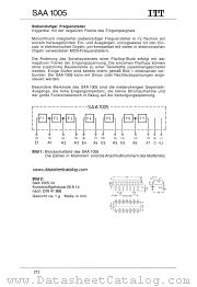 SAA1005 datasheet pdf ITT Semiconductors