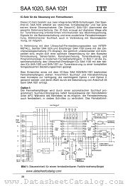 SAA1020 datasheet pdf ITT Semiconductors