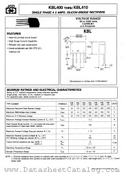 KBL406 datasheet pdf Jinan Gude Electronic Device