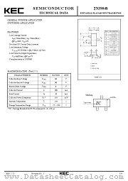 2N3904S datasheet pdf Korea Electronics (KEC)