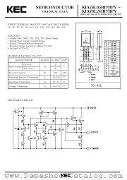 KIA78L20BPV datasheet pdf Korea Electronics (KEC)