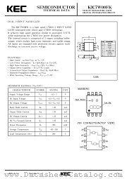 KIC7W00FK datasheet pdf Korea Electronics (KEC)