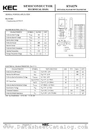 KTA1274 datasheet pdf Korea Electronics (KEC)