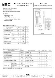 KTA1703 datasheet pdf Korea Electronics (KEC)