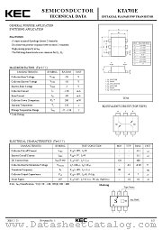 KTA701E datasheet pdf Korea Electronics (KEC)