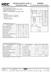 KTB1369 datasheet pdf Korea Electronics (KEC)