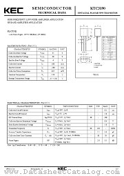 KTC3190 datasheet pdf Korea Electronics (KEC)