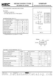 MMBTA55 datasheet pdf Korea Electronics (KEC)