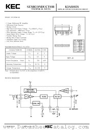 KIA6003S datasheet pdf Korea Electronics (KEC)