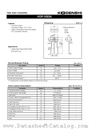 KOP-1003A datasheet pdf Kondenshi Corp