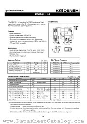 KSM-911LJ datasheet pdf Kondenshi Corp