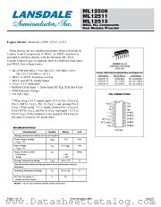 MC12509 datasheet pdf Lansdale Semiconductor