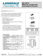 MC12013 datasheet pdf Lansdale Semiconductor
