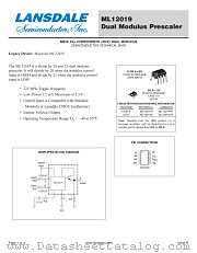 MC12019 datasheet pdf Lansdale Semiconductor