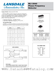 ML12040 datasheet pdf Lansdale Semiconductor