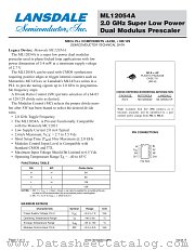 MC12054A datasheet pdf Lansdale Semiconductor
