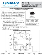 MC13145 datasheet pdf Lansdale Semiconductor