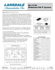 MC13156 datasheet pdf Lansdale Semiconductor