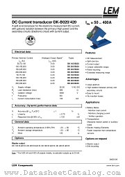 DK400-B420 datasheet pdf LEM