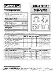 LS3250 datasheet pdf Linear Systems