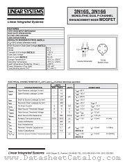 3N166 datasheet pdf Linear Systems